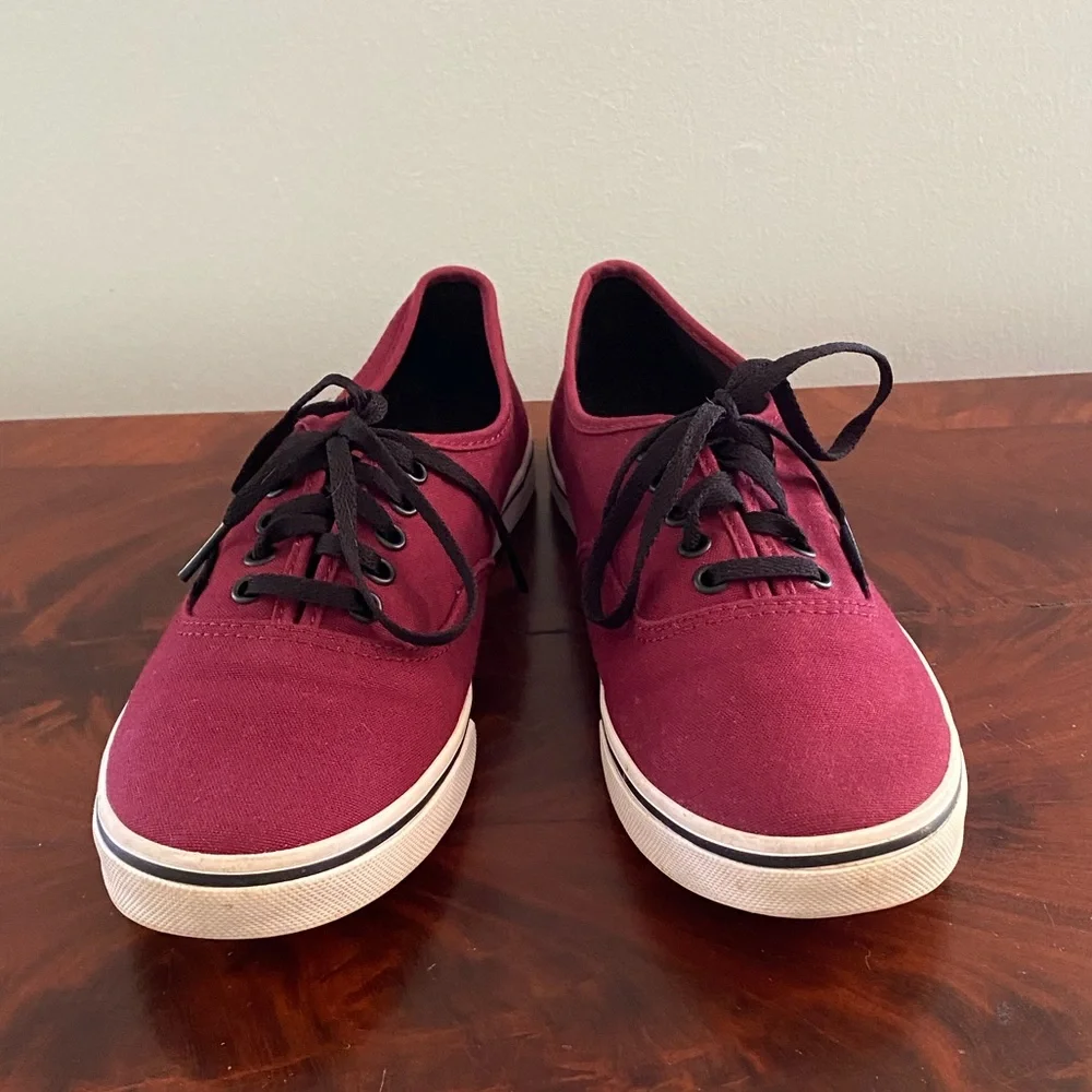 Vans Dark Red Lace Up Unisex M 6.0 / W 7.5 - Picture 5 of 9